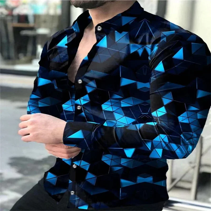 

Fashion men's lapel shirt spring and summer casual street soft material breathable 2023 hot sale new large size