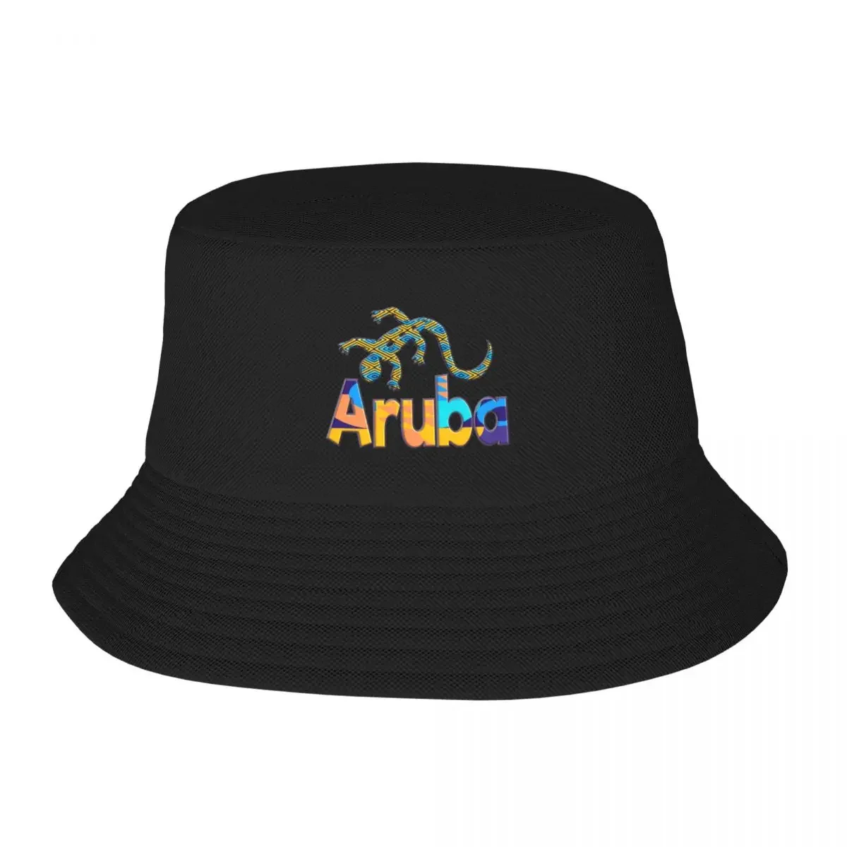 ARUBA - ONE HAPPY ISLAND - LIZARD PARADISE Bucket Hat Cosplay Trucker Cap Beach Outing Anime Hat Boy Women's