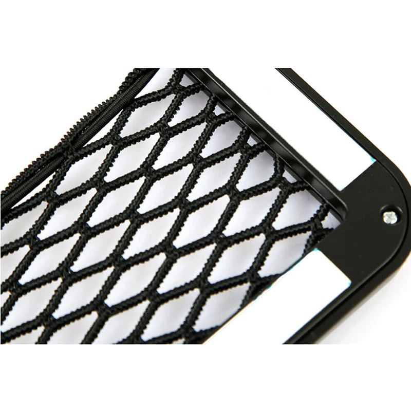 1pc Car Net Bag Holder Interior Mesh Organizer Phone Pocket Side Door Storage 15*8 cm Black Decoration Elastic