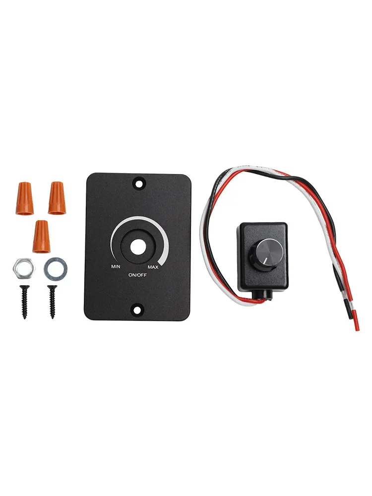 5A Light Controller LED Dimmer Switch Easy Installation Flame Retardant Insulation Aluminum Knobs Compact Design