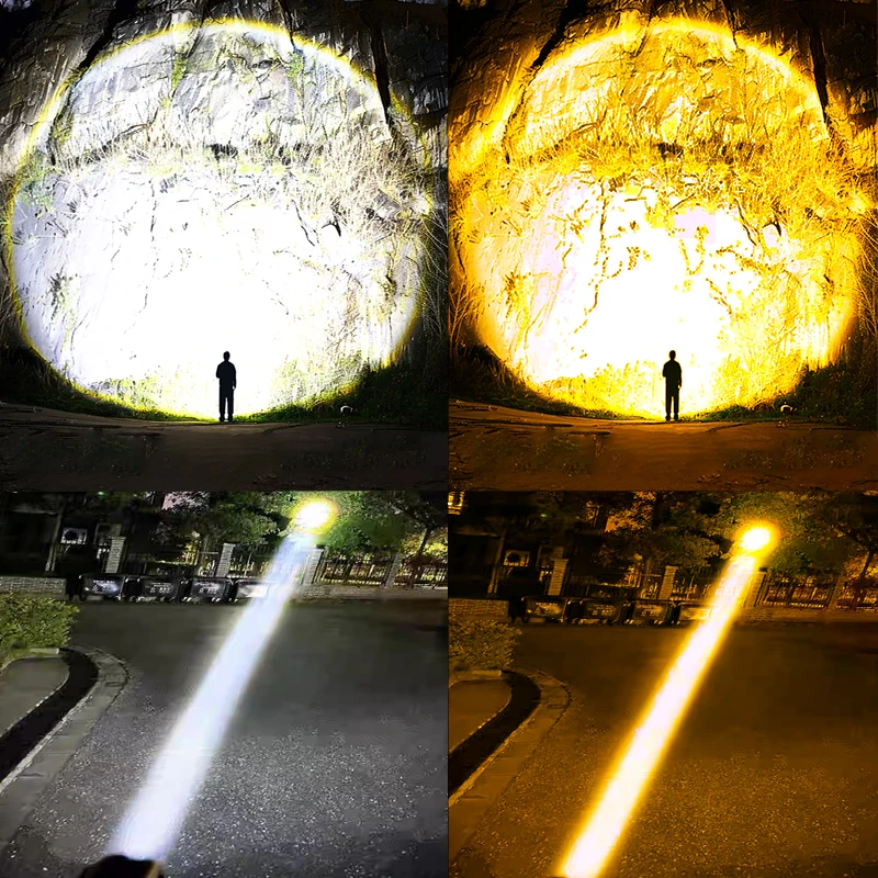 2026 كشافات LED قوية نوع-C المصباح القابل لإعادة الشحن 3*18650 رئيس مشاعل عالية الطاقة رئيس مصباح الصيد التكبير المصابيح الأمامية #5