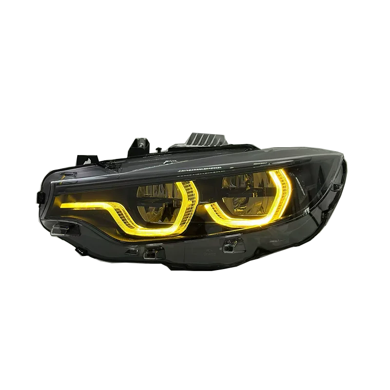 Auto Unique Product In The World V3 Ikon Headlight For BMW 4 Series F32 F80 F82 F36 Black Shadow Yellow White Amber DRL
