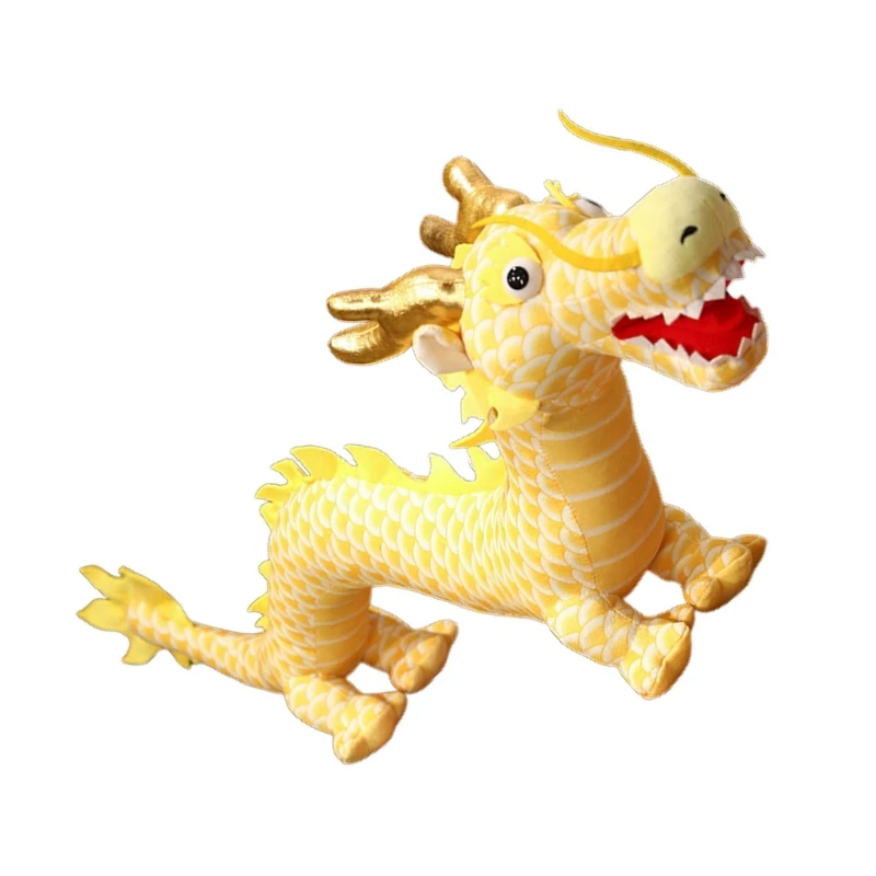 Stuffed Dragon Figure Toy Cool Gift Hugging Chinese Loong for Kids Teens