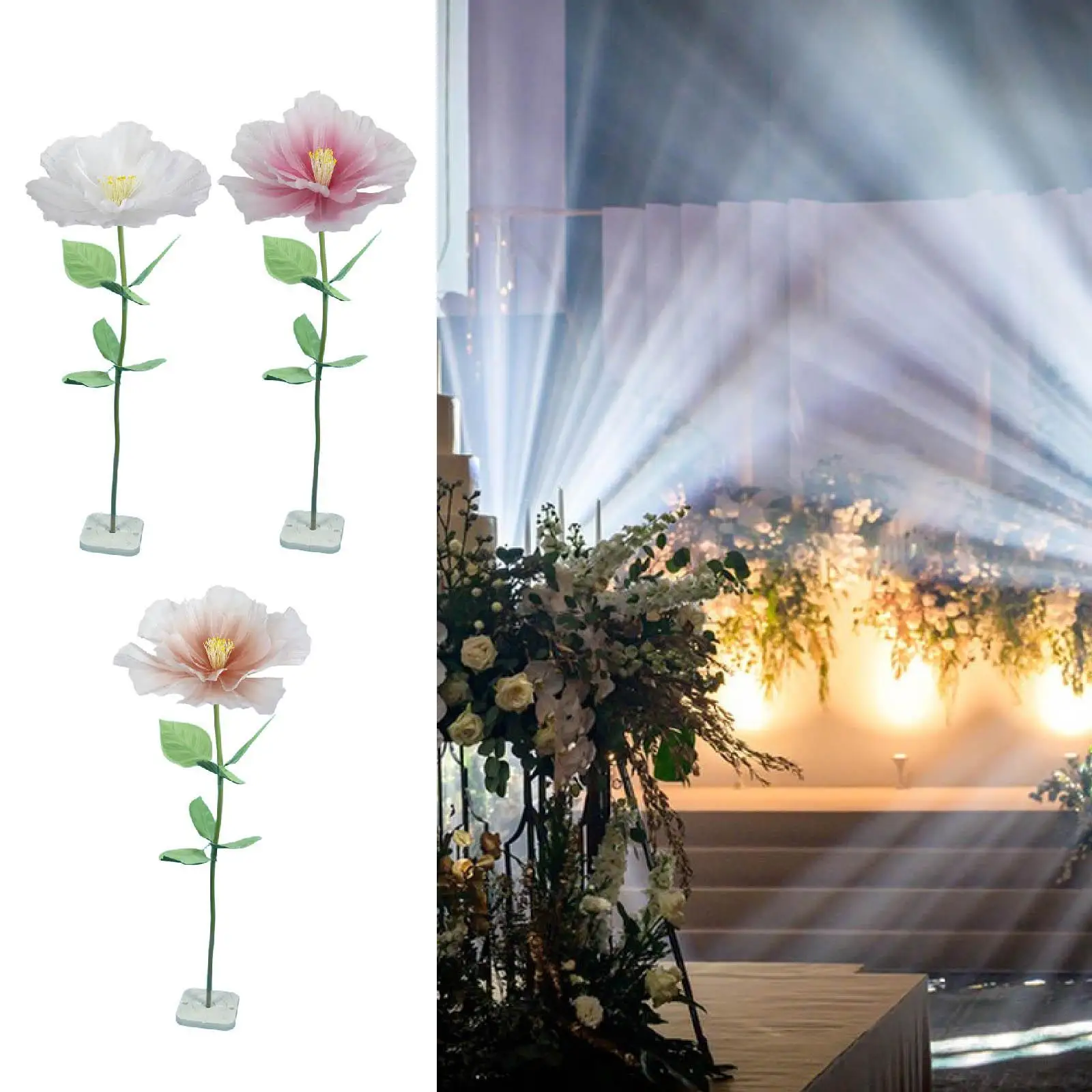 

Artificial Flower Stem Height 55.12 inch Centerpiece for Porch Event Wedding