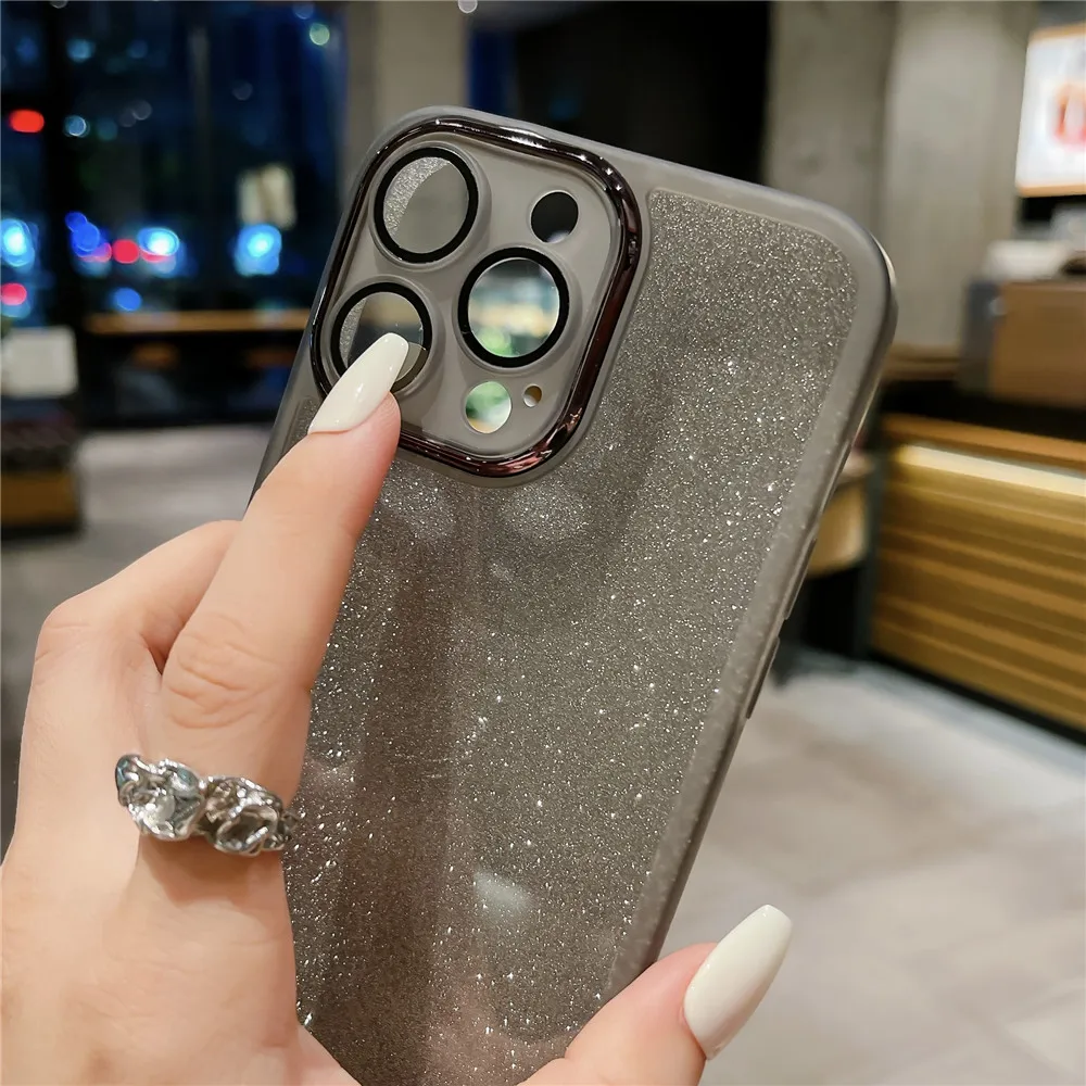 Glitter Electroplate Case For Xiaomi Poco X5 X3 Redmi Note 12 Pro 5G 11 10 11S 10S 12C 10C A1 Plus Camera Protection Soft Cover