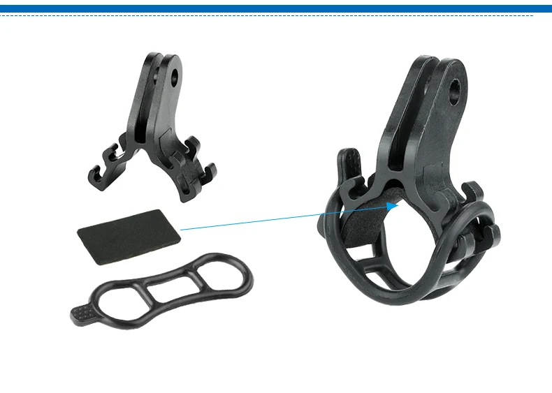 Fahrrad Taschenlampe Halter Clip Halterung MTB Rennrad Taschenlampe Ständer Halterung Passt GoPro Sport Kamera Radfahren Zubehör – Detail 6