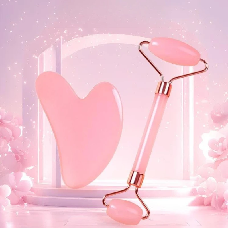 괄사 마사지 보드 얼굴 피부 리프팅 주름 방지 밀랍 돌 스크래핑 마사지기 목 주름 방지 마사지기 옥 롤러