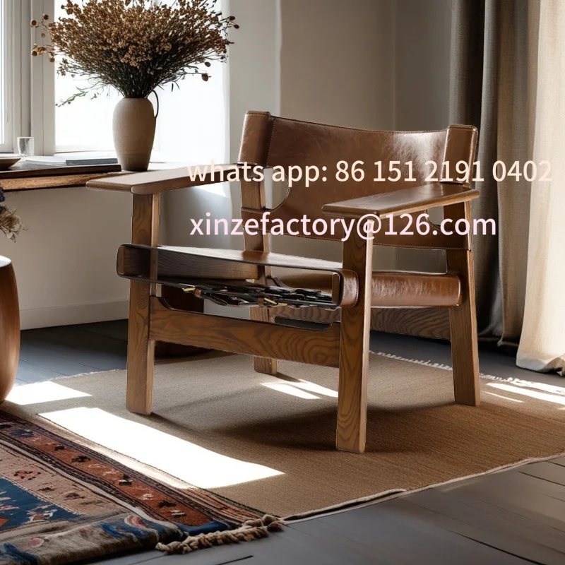 

Customizable wood sofa chair living room