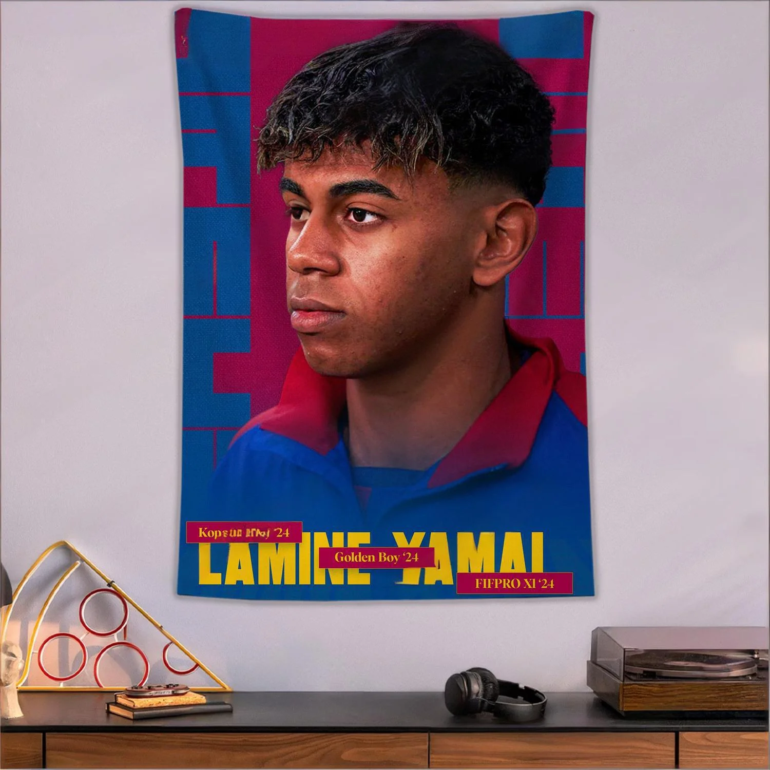 Yamal Tapestry Spanish Men S Football Poster Bedroom Decorative Aesthetic Tapestry Barcelona Flag Wallpaper for Friends