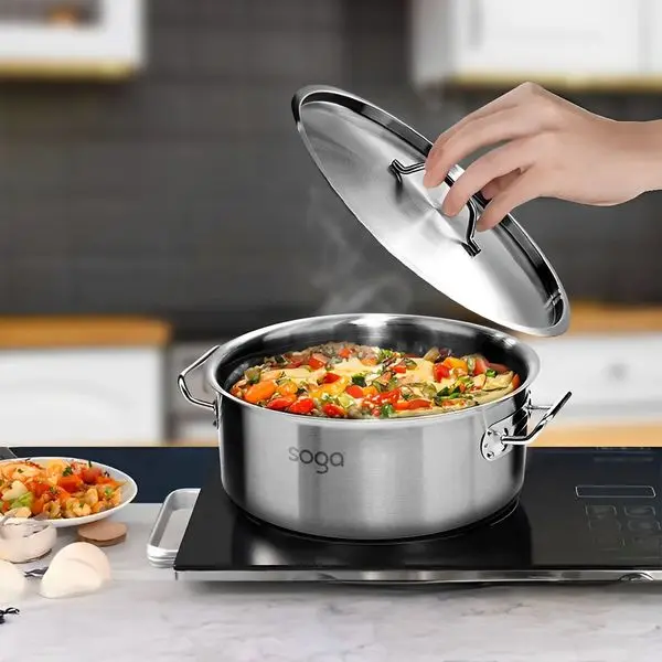 

SOGA Stock Pot 32L Кастрюля высшего класса из толстой нержавеющей стали 18/10