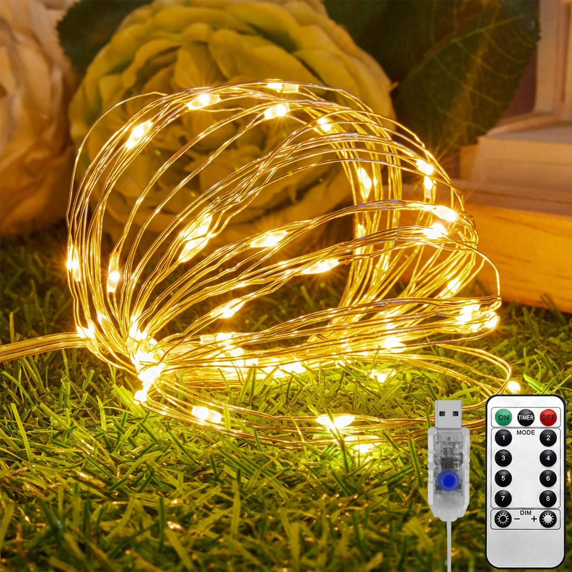 USB Led String Light 5M/10M/20/30M Telecontrol 8Mode Remote Control Lights Fairy garlands Holiday Wedding Christmas Decor