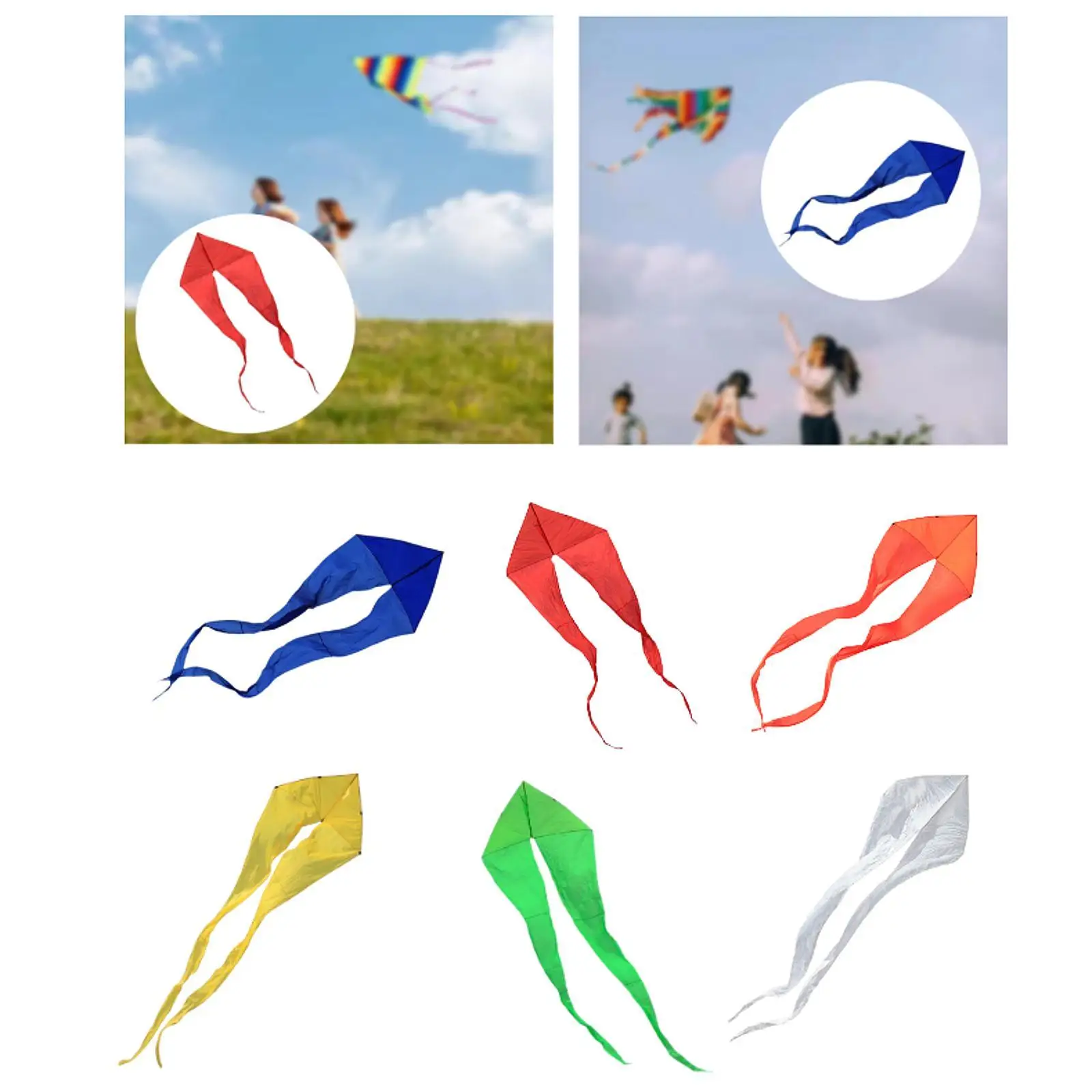 Cometa triangular con cola larga, juguetes al aire libre para parque de playa, patio trasero, niños