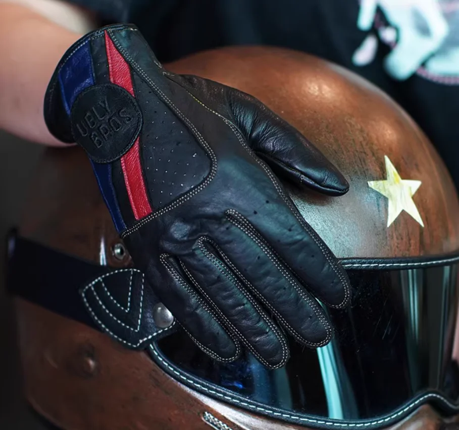 

Uglybros Motorcycle Gloves Genuine Leather Men Women Motorbike Racing Gloves Touch Screen All Size