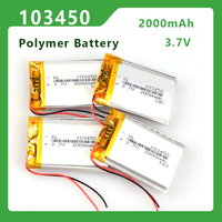 3.7V 2000mAh 103450 Polymer Lithium Rechargeable Battery For MP5 Toys Cameras GPS Bluetooth Speakers Navigator Bluetooth Headset