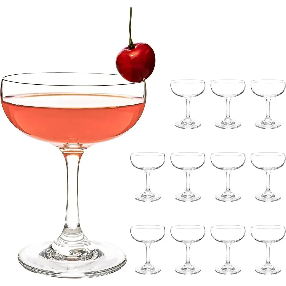 

Champagne and Cocktail Glasses Daiquiri Glasses Set of 12 for Drinking, Parties, Bars and Gifts, 7 oz