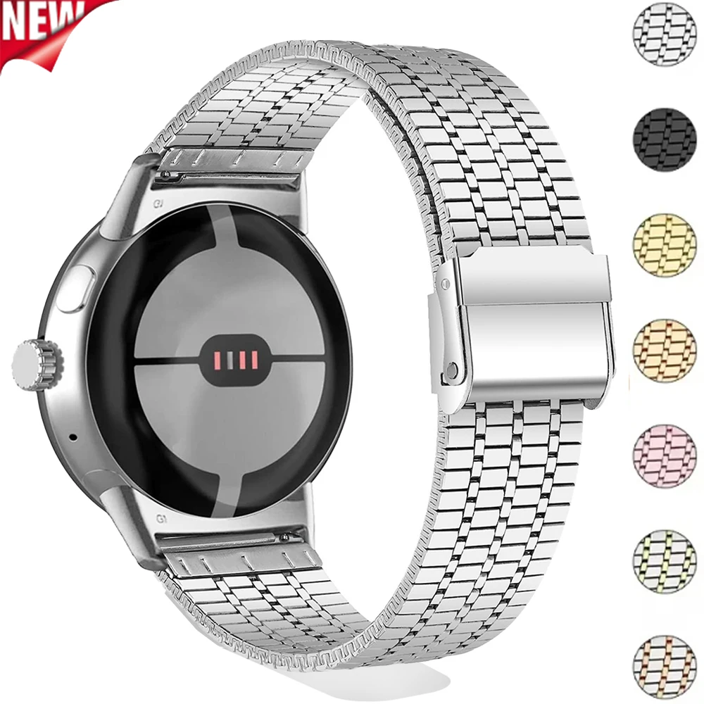 Metallarmband für Google Pixel Watch 4 3 45mm Edelstahlband für Google Pixel Watch 4 3 2 1 Ersatz-Armband Zubehör