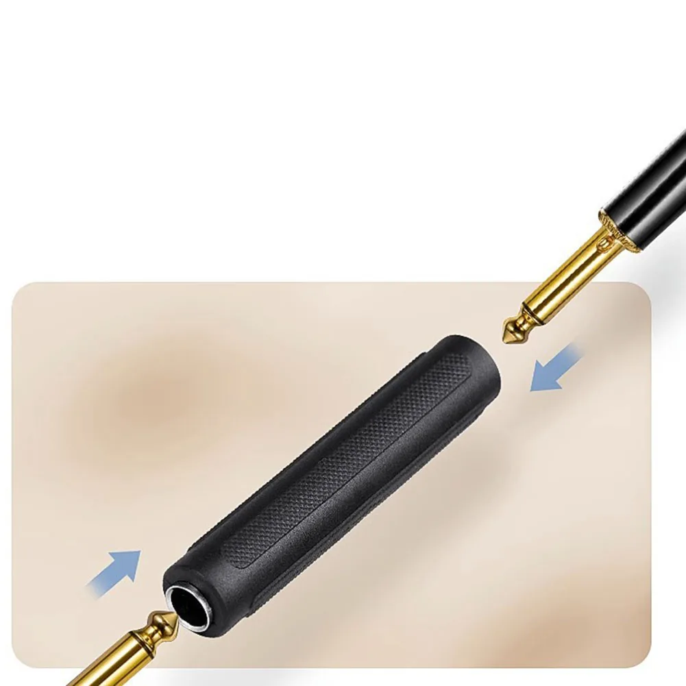 Convenient Microphone Audio Cable Extender Connector, 6 5MM Female To Female, for Bass Guitar Seamless Connection Guaranteed