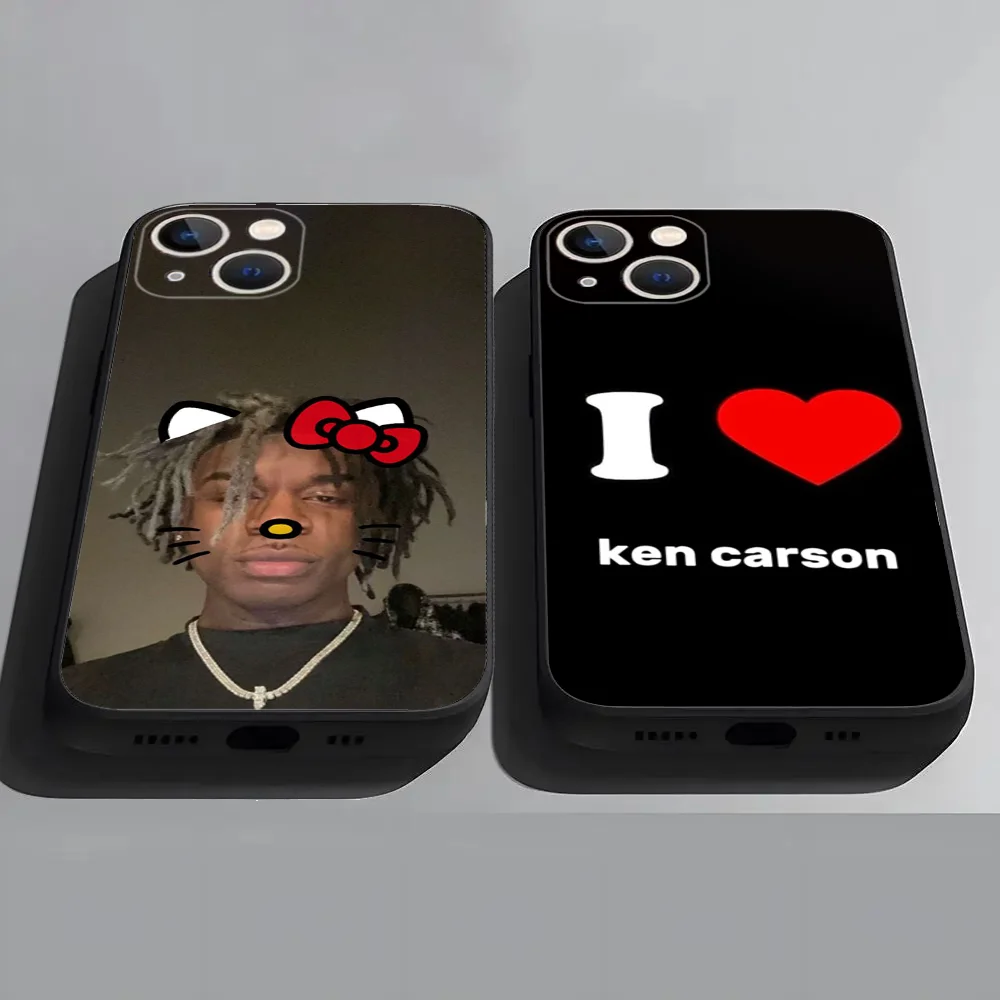 

Ken Carson Phone Case For Apple iPhone 15,14,13,12,11,Pro,X,XS,Max,XR,Plus,Mini Soft Black Cover