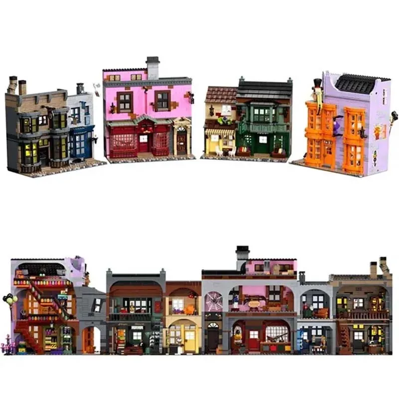 5544 PCS Diagon Alley Building Blocks Bricks Birthday  Girls Toys Compatible With 75978