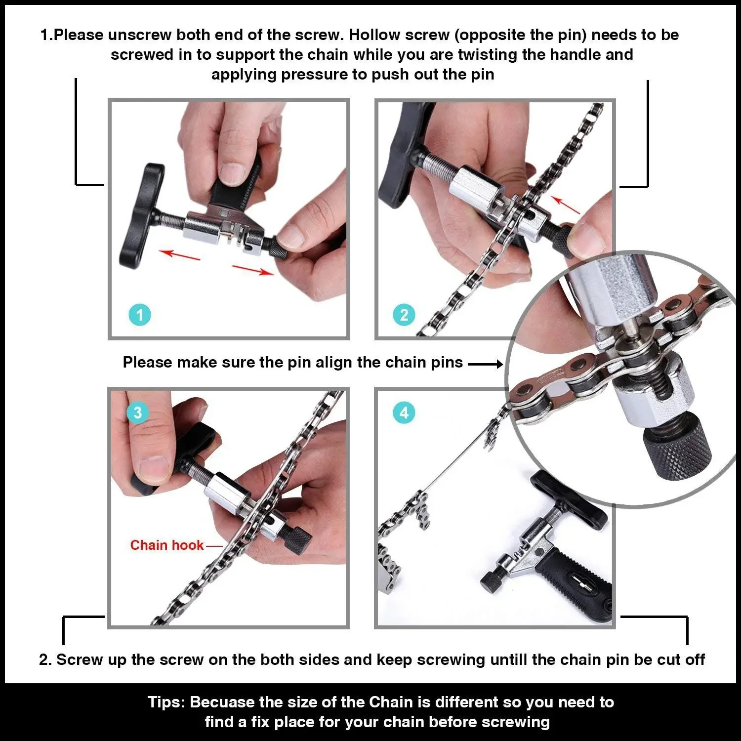 Cortador de corrente bicicleta ligação disjuntor distribuidor ferramenta de reparo da bicicleta ferramenta de remoção corrente acessórios de corte