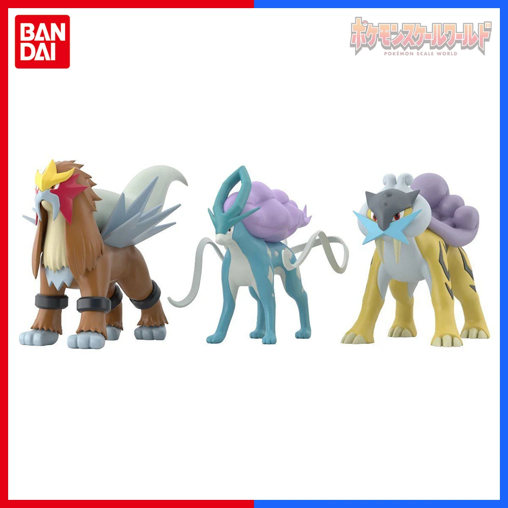 Bandai Candy 1/20 Pokemon Scale World - Raikou, Suicune, Gorylanger, Raguraj, Rayquaza, Caiogre, Groudon - Oryginalne Figurki Anime z PVC