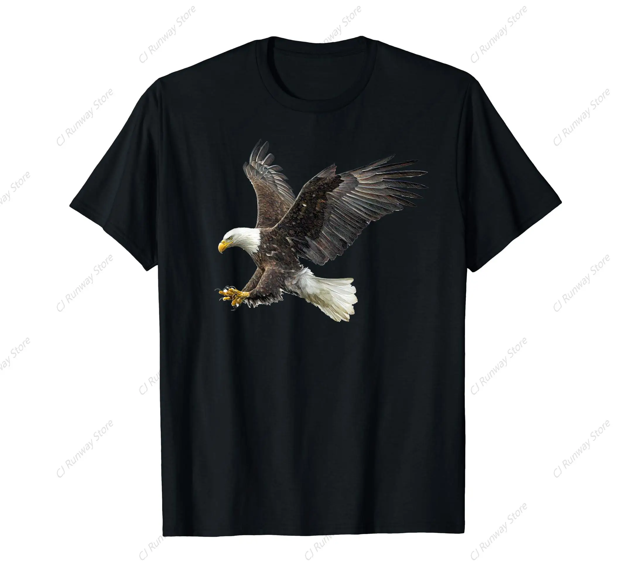 Majestic Flying American Bald Eagle T-Shirt Print Vintage T-shirt Men Women