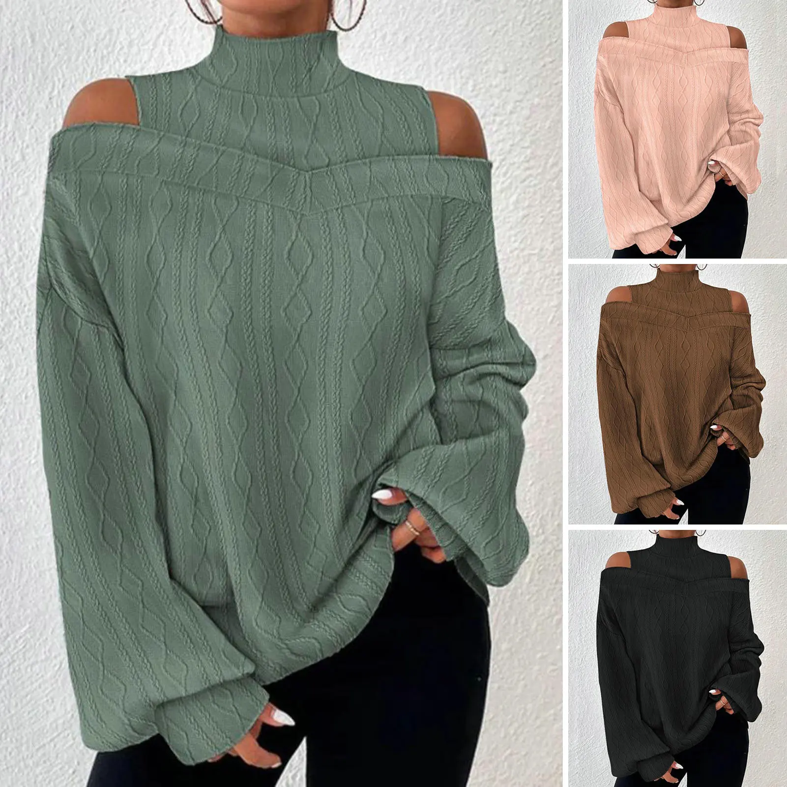 Chic  Women Sweater Loose Anti-pilling Spring Sweater Long Sleeves Casual Sweater Female Clothing