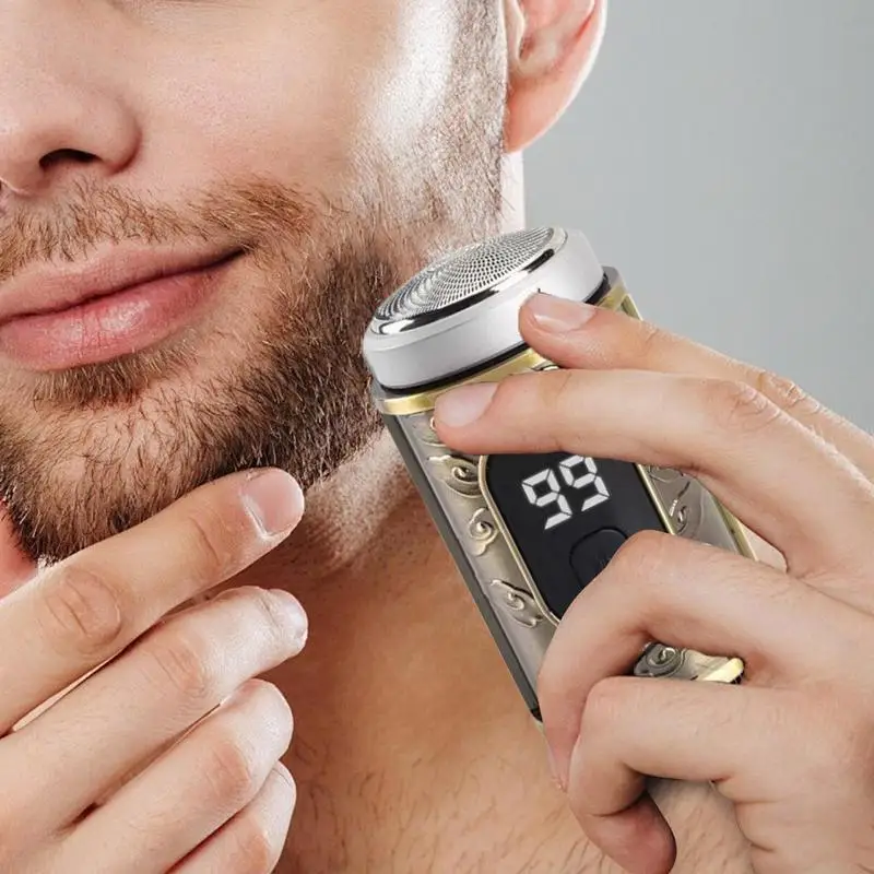 Portable Waterproof Men's Electric Shaver Hair Removal Shaver Hair Trimmer Beard Scraper Knife Men's Razors Wireless Shaver