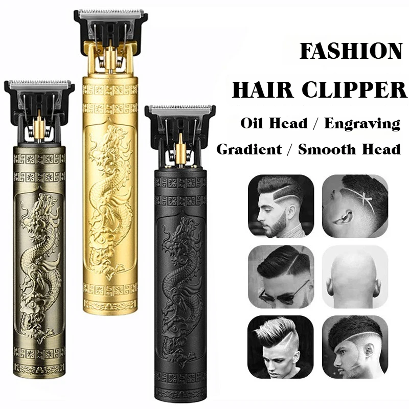 

Vintage T9 Cordless Hair Trimmer for Men, Professional Hair Cutting Machine, Beard Trimmer for Home & Travel