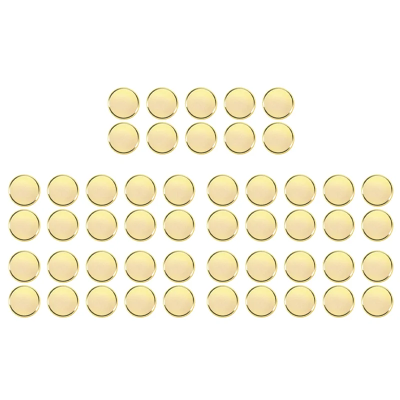 

A93E-50Pcs Brass Laser Engraving Blanks Blank Challenge Frosted Coin With Acrylic Protection Box - 40Mm For DIY Crafts