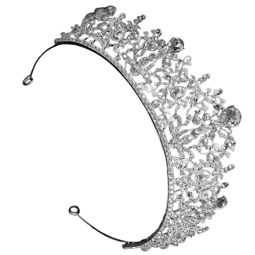 

Rhinestone Crown Silver Bridal Headdress Tiara Wedding Headpiece Comfortable Tiara Party Bridal Headpiece Hats