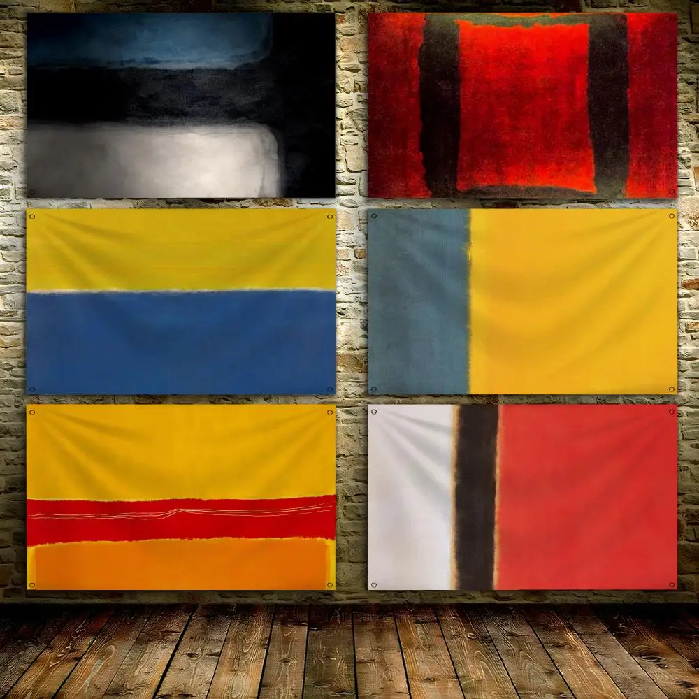 Mark R-Rothko ART Flags 3x5 Ft Custom Banner For Garage Door Room Decor Wall Out Decoration With Metal Buckle