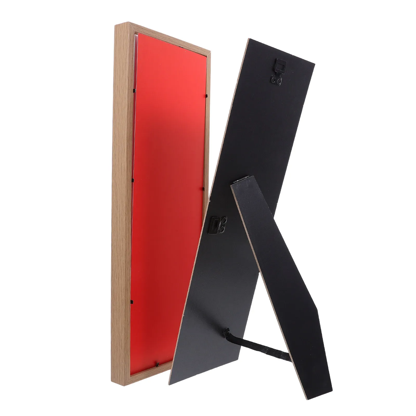 1Set Chinese Calligraphy Display Organizer Wood Photo Frame Blank Xuan Paper Tabletop Photo Frame Holder 16.6x5.9 Inch Desk Art