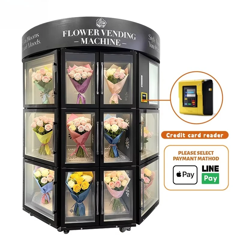 Customized Intelligent Cooling Flower Vending Machine for Outdoor Use CE Certified with Your Logo