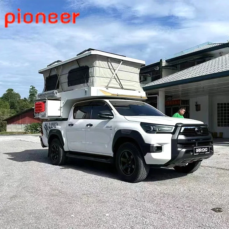 Made in China Aluminum Slide in Off-Road Pickup Camper Outdoor RV Motorhome Truck Camper 4 Person Lightweight Foldable