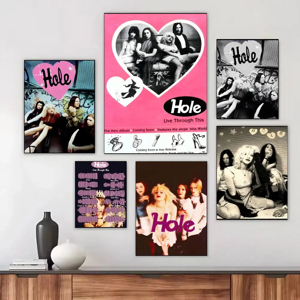 Hole Alternative Rock Band Poster Modern Aesthetic Wall Art Print Minimalist Bedroom Living Room Home Decor Gift