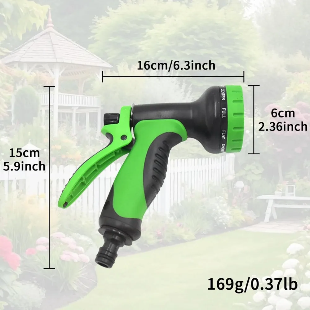 Bico pulverizador de mangueira de jardim, pulverizador de bico de mangueira de água 10 padrões de spray ajustáveis, ferramentas de jardim pistola de água de alta pressão para pla