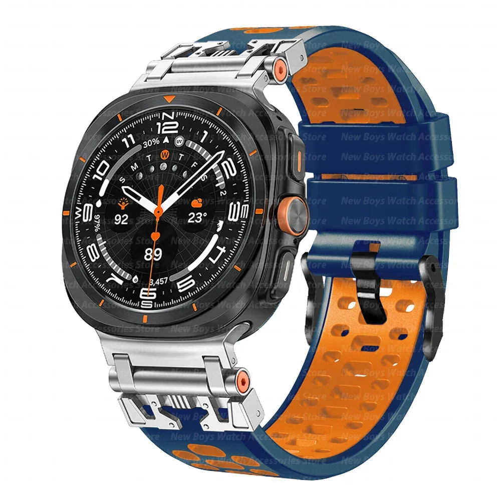 Роскошный резиновый ремешок-петля для Samsung Galaxy Ultra, мужской спортивный резиновый ремешок для SAMSUNG GALAXY ULTRA 47 мм, ремешок для часов, браслет-ремень