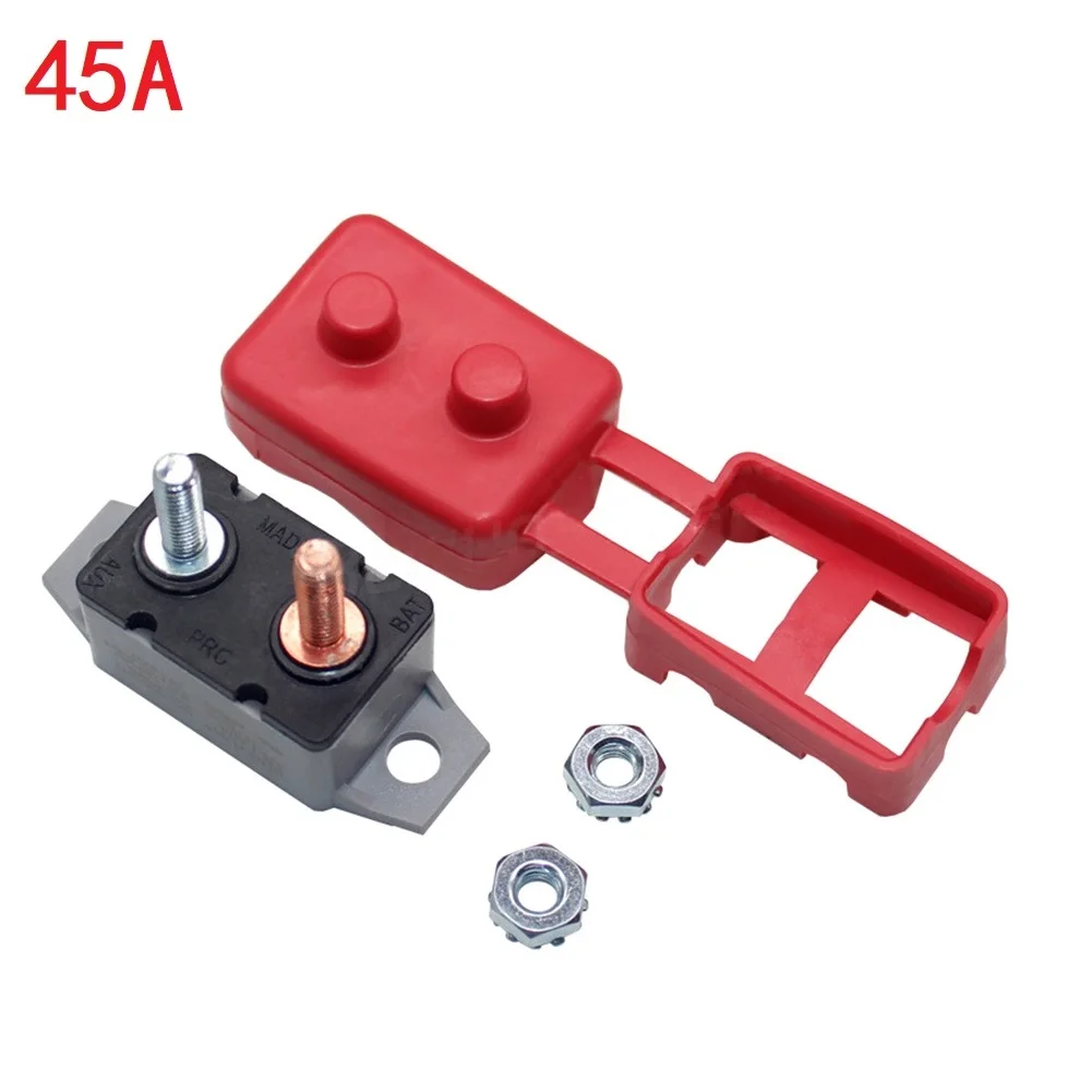 Cubierta protectora de disyuntor 40A, fusible de batería Dual, reinicio automático, Protector de temperatura, Protector de sobrecarga, herramientas eléctricas