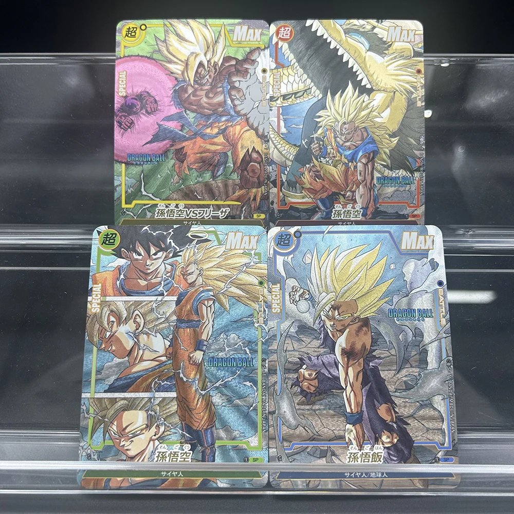 Diy Anime Loong Ball Proxy TCG Collectible Cards Goku Gohan Color-Flash/Coarse-Flash Premium Complete Collectible Cards Gift