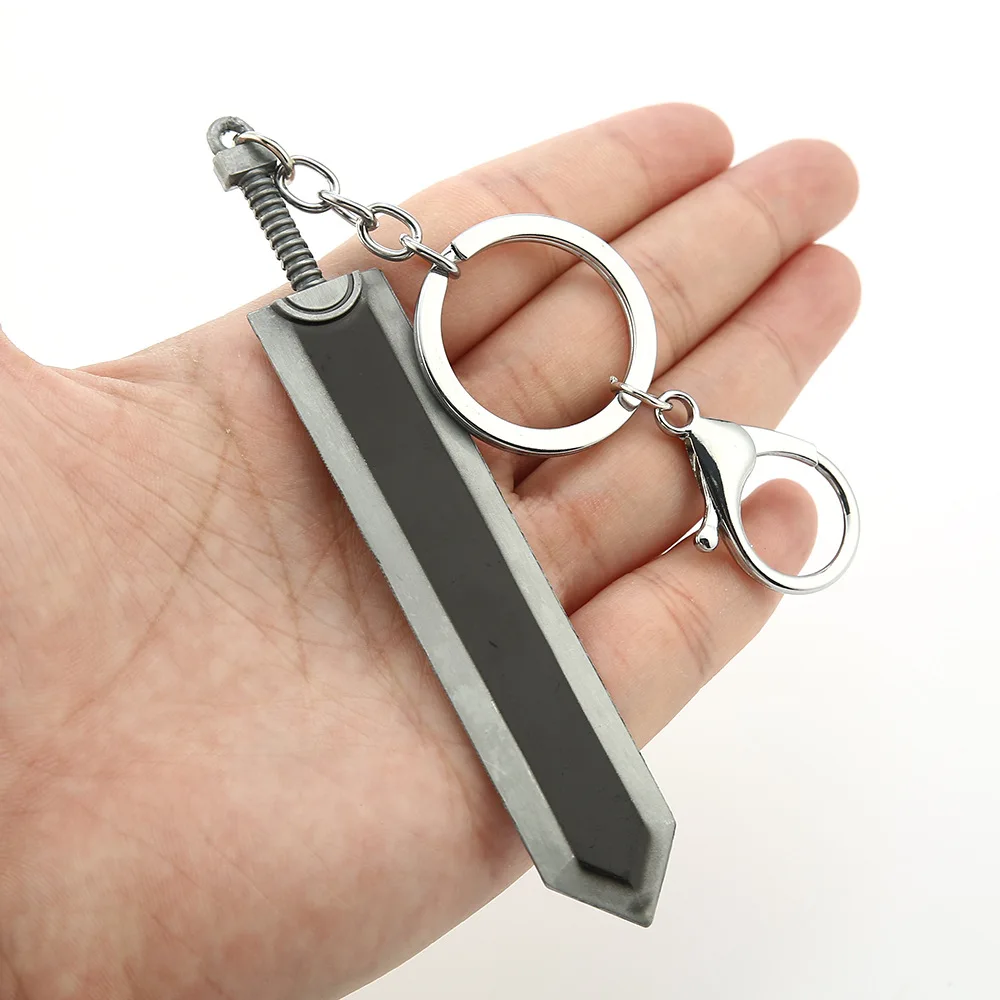 Porte-clés Dragon Slayer Guts en gros, accessoire d'anime, épée de Guts de 12 cm avec logo rouge et noir, ensemble de porte-clés pour hommes, femmes et fans