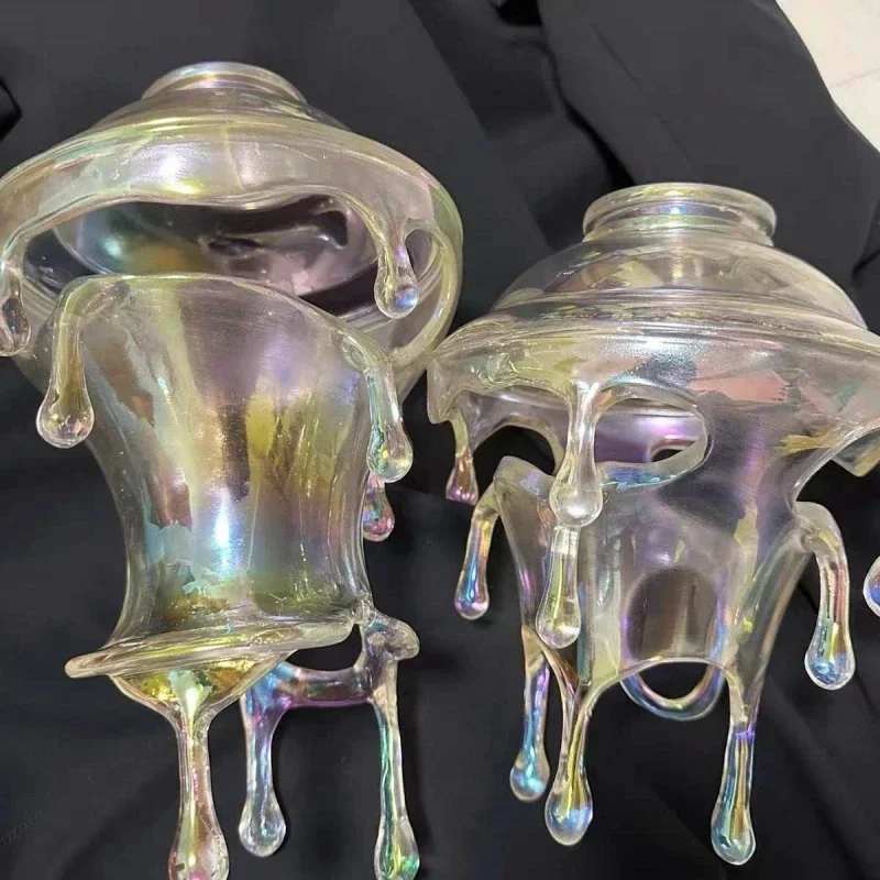 الحديثة الإبداعية ذوبان شمعة قطرات قلادة LED مصباح غرفة المعيشة مطعم بار غرفة نوم مصمم الثريا ديكور فني الخفيفة #6