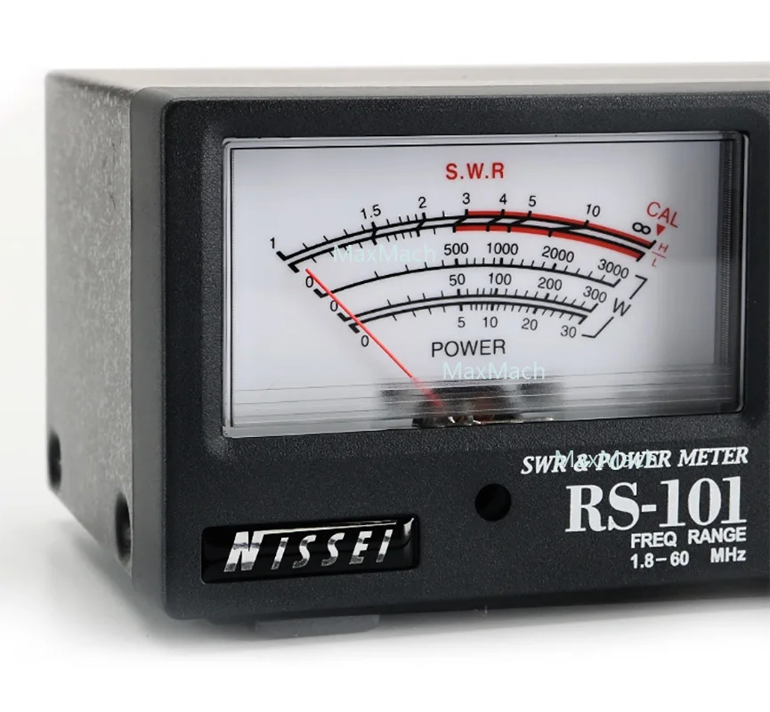 NISSEI RS-101 1.8-60Mhz 3KW medidor de onda permanente de ondas curtas medidor de potência medidor de ponteiro HF