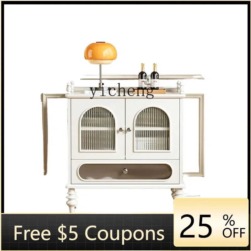 

A1 retro dining side cabinet cherry wood home tea cabinet simple Changhong glass sofa side cabinet