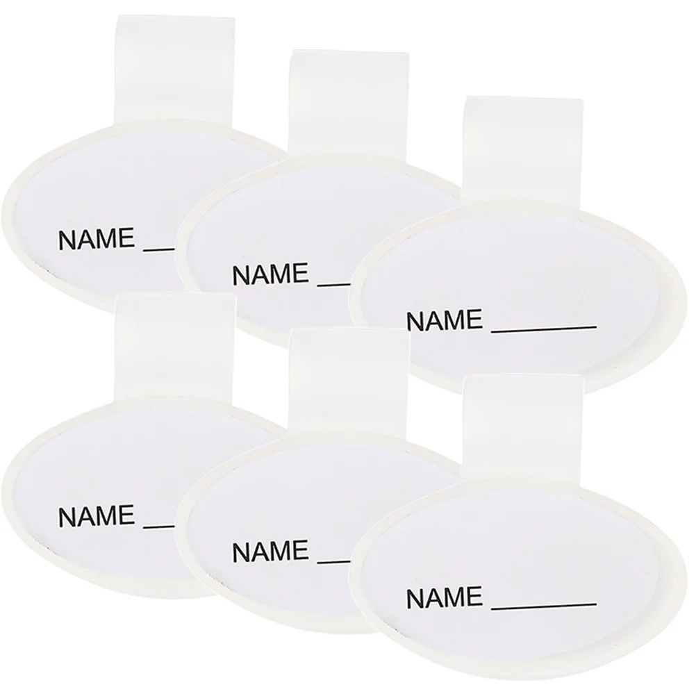 

6Pcs Stethoscope Name Tag Clips Identification Plates for Stethoscope Tube Practical Two-Sided Writing Holder