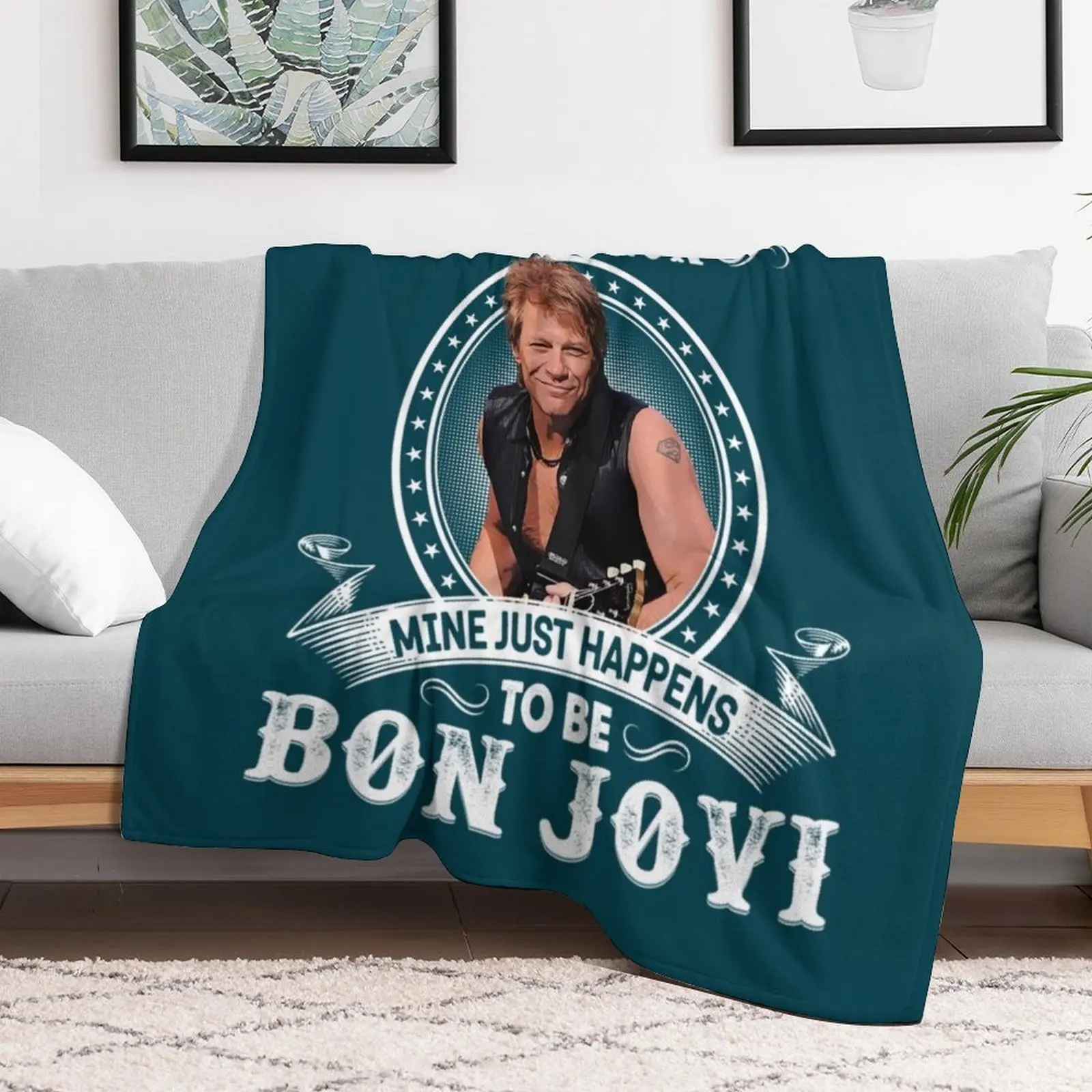 Everybody Has An Addiction Mine Just Happens To Be Jovi Rock Throw Blanket For Decorative Sofa Luxury Throw Blankets