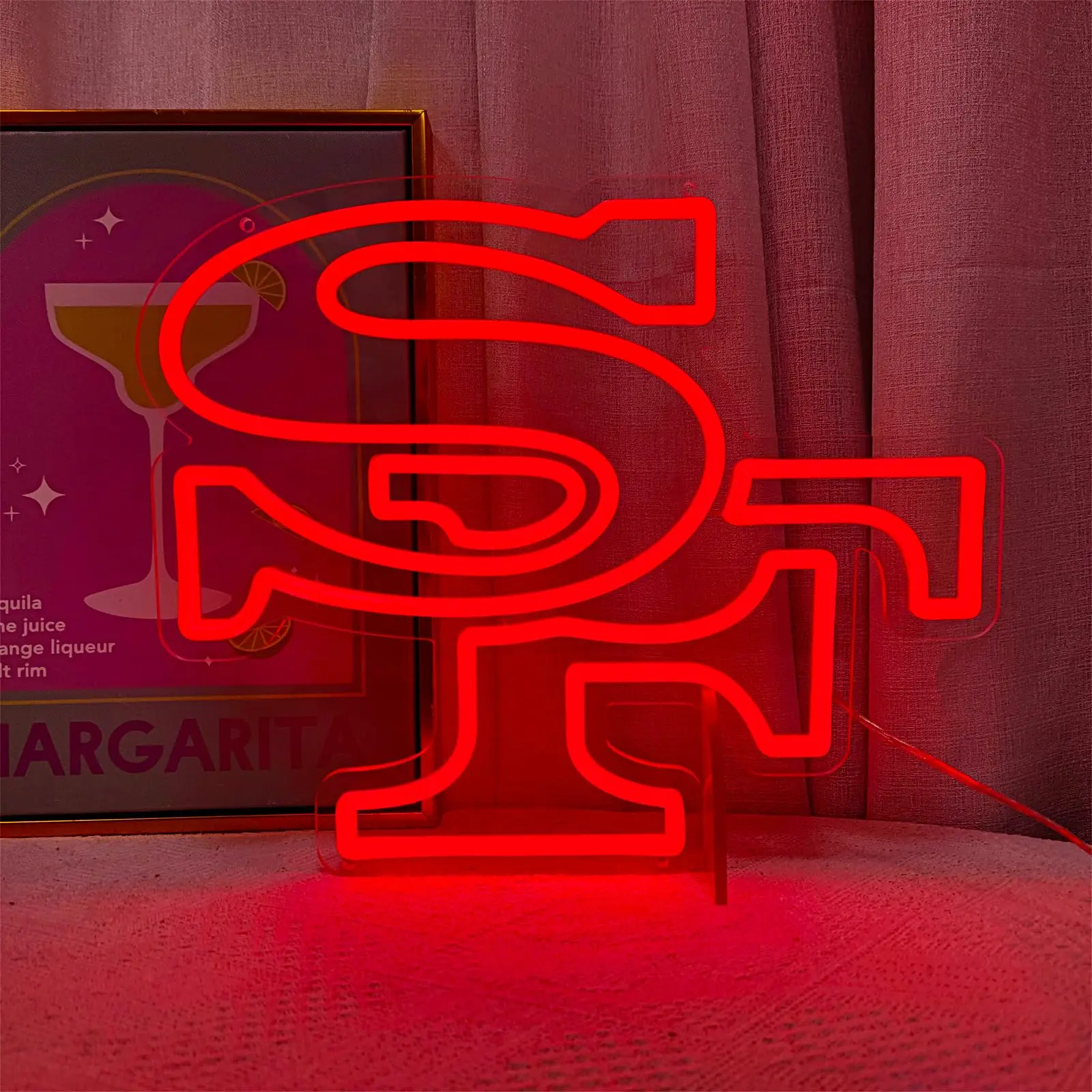 Imagem -03 - Futebol Neon Sign Lights para o Quarto Perfeito Wall Decor Adequado para Fãs Usb Power Art Gift 5v 15.74x12.95 in 49er