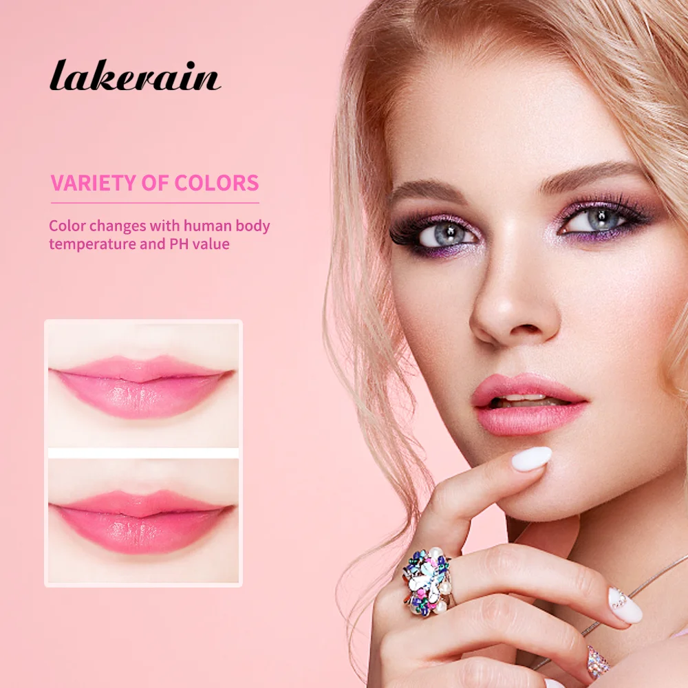 lakerain 6 Colors Magic Lipstick Temperature Color Changing Lip Stain Gloss Moisturizing And Long Lasting Waterproof Lip Balm