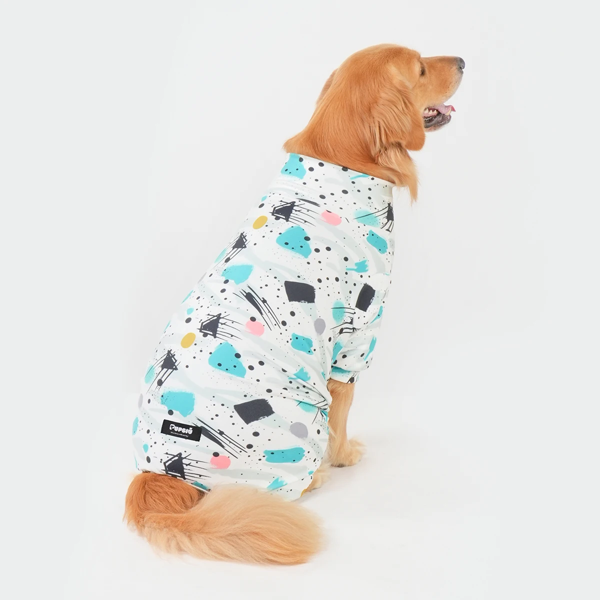

Ultra Soft Stretchable Skateboarding Puppy Pajama Onesie Dog Recovery Suit Costume for Small Large Breeds Pet Coat Apparel