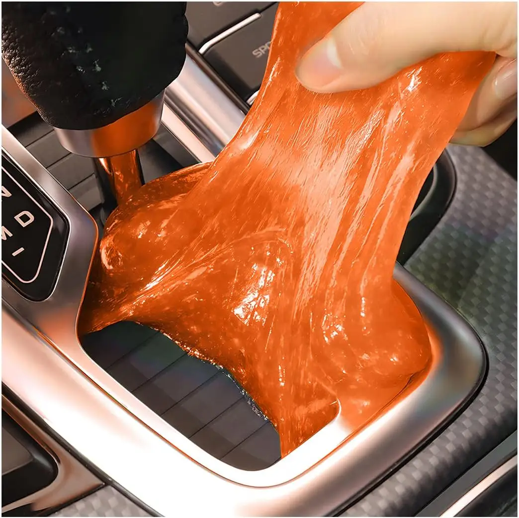 

Universal Cleaning Gel for Car Interior Air Vents Keyboard PC Laptop Dust Remover Soft Putty Slime Tool Kit Orange